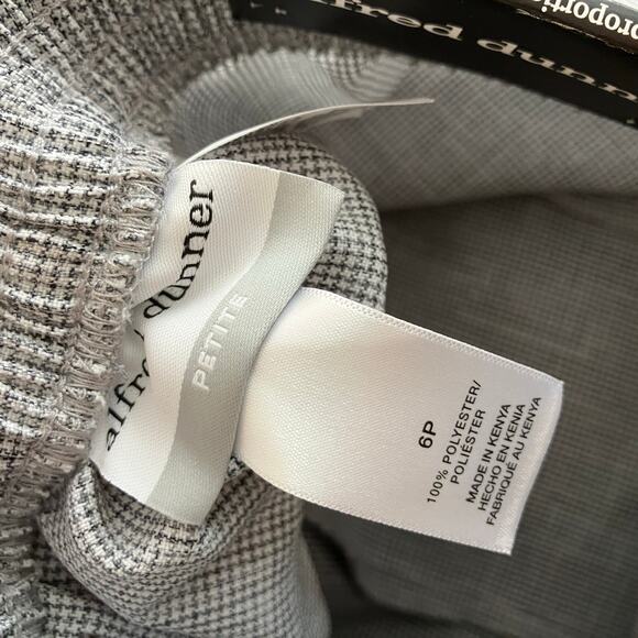 Alfred Dunner | Houndstooth Classic Fit Comfort Waist Pants NWT Womens 6 Petite - Picture 5 of 7